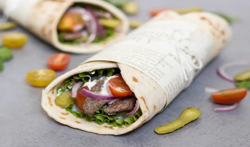 Beef shawarma plate at Al Baraka Grill Raleigh