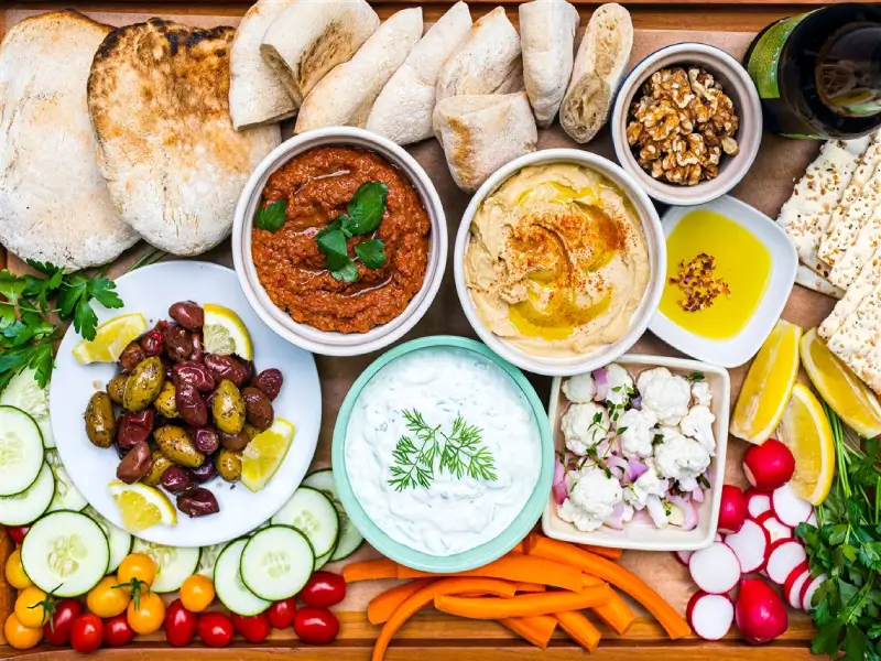 Mediterranean mixed grill family platter for sharing at Al Baraka Grill Raleigh