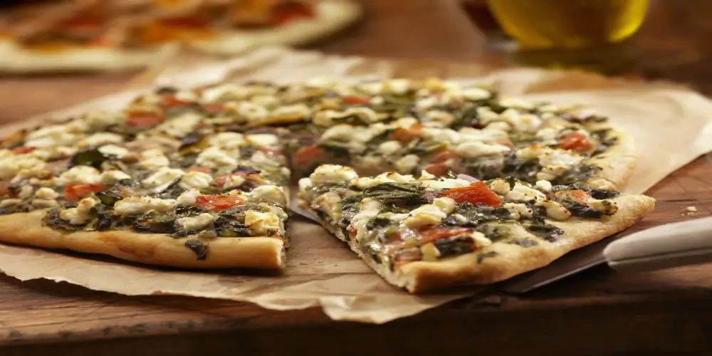 This is a picture of mediterranean flatbread.